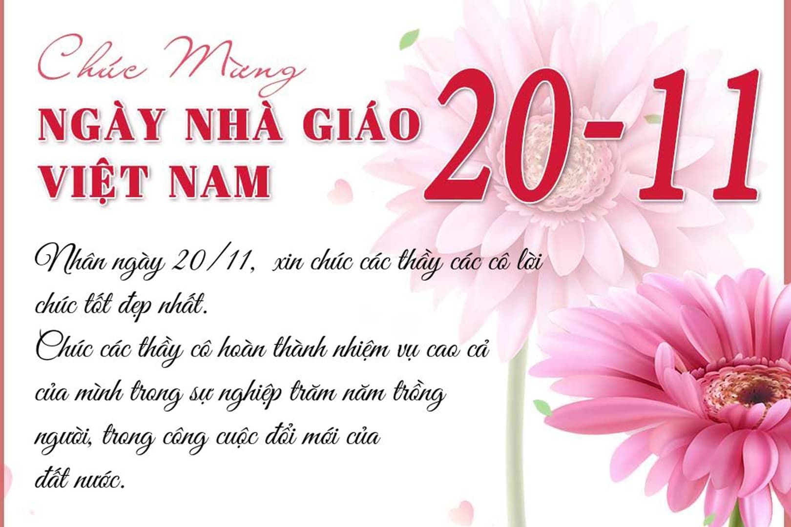 Ảnh: thiệp chúc mừng ngày Nhà Giáo Việt Nam